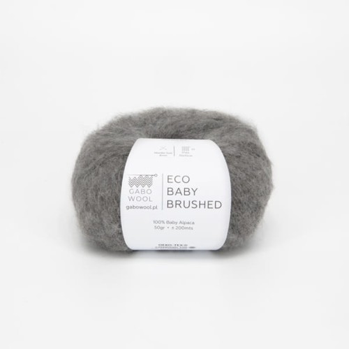 Włóczka GABO WOOL ECO Baby Brushed F2341 szary, alpaka, alpaca