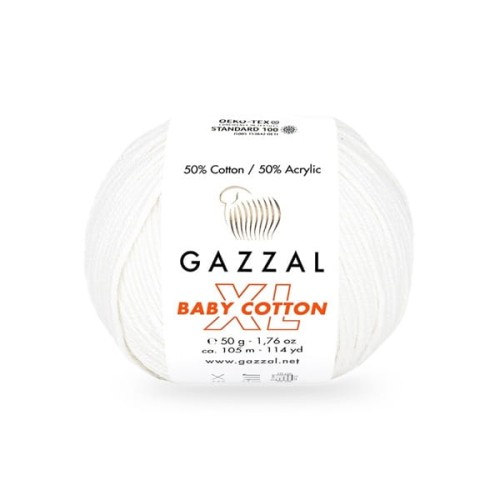 Włóczka Gazzal Baby Cotton XL 3410 ecru