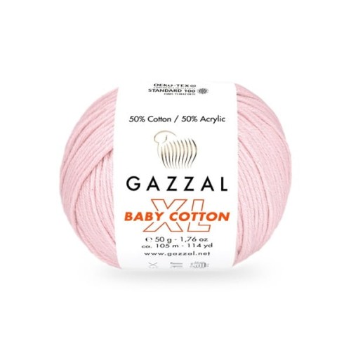 Włóczka Gazzal Baby Cotton XL 3411 jasny róż