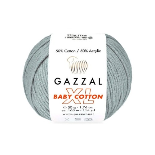 Włóczka Gazzal Baby Cotton XL 3430 szary