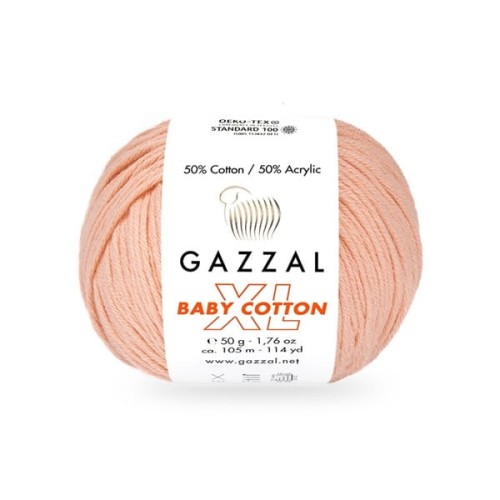 Włóczka Gazzal Baby Cotton XL 3412 łosoś