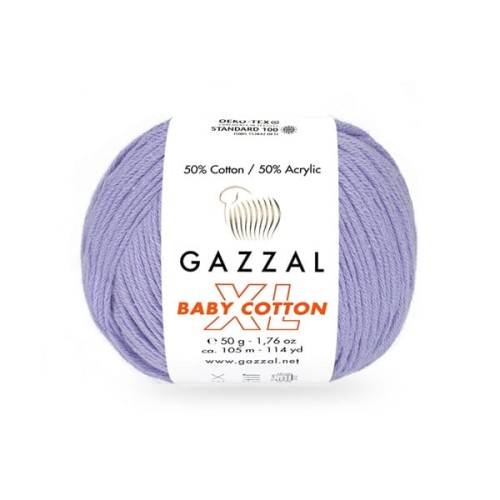 Włóczka Gazzal Baby Cotton XL 3420 lawenda
