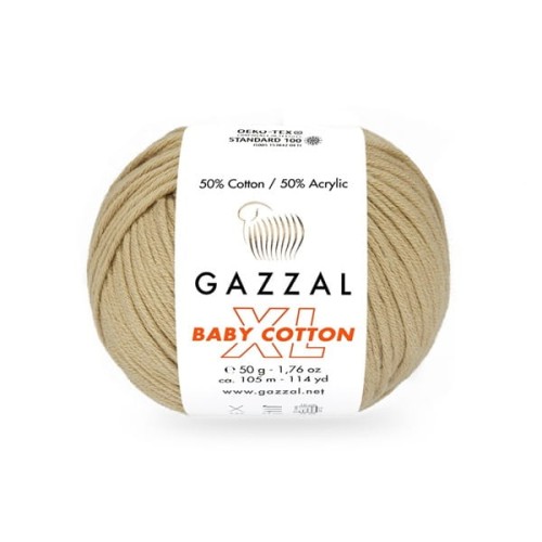 Włóczka Gazzal Baby Cotton XL 3424 beż