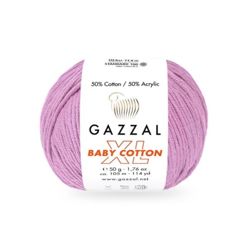Włóczka Gazzal Baby Cotton XL 3422 wrzos