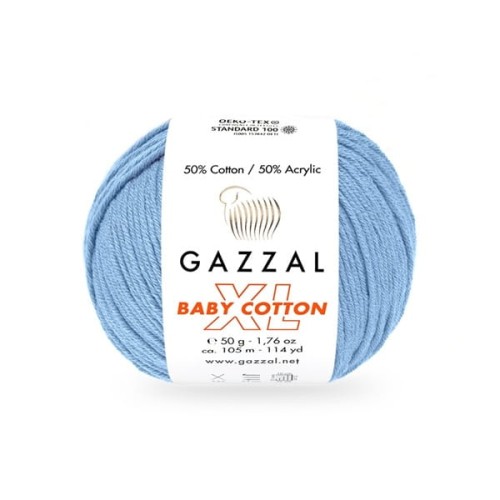 Włóczka Gazzal Baby Cotton XL 3423 niebieski