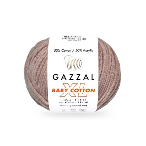 Włóczka Gazzal Baby Cotton XL 3434 kawa z mlekiem