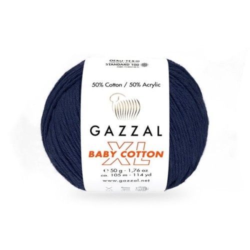 Włóczka Gazzal Baby Cotton XL 3438 granat