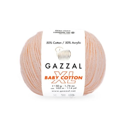 Włóczka Gazzal Baby Cotton XL 3469 brzoskwinia