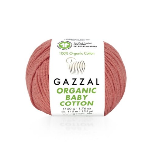Włóczka Gazzal Organic Baby Cotton 419 koral