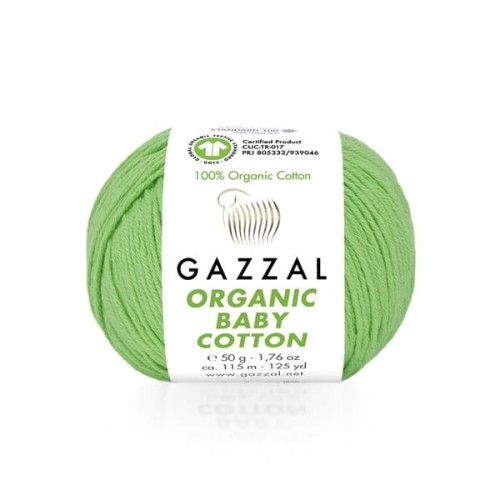 Włóczka Gazzal Organic Baby Cotton 421 seledyn
