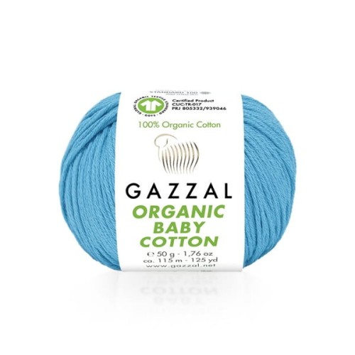 Włóczka Gazzal Organic Baby Cotton 424 turkus
