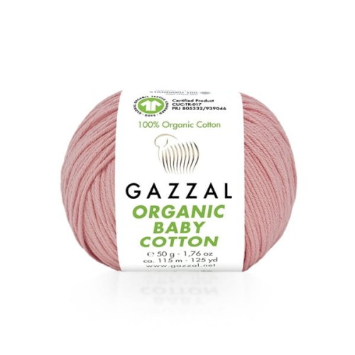 Włóczka Gazzal Organic Baby Cotton 425 różowy