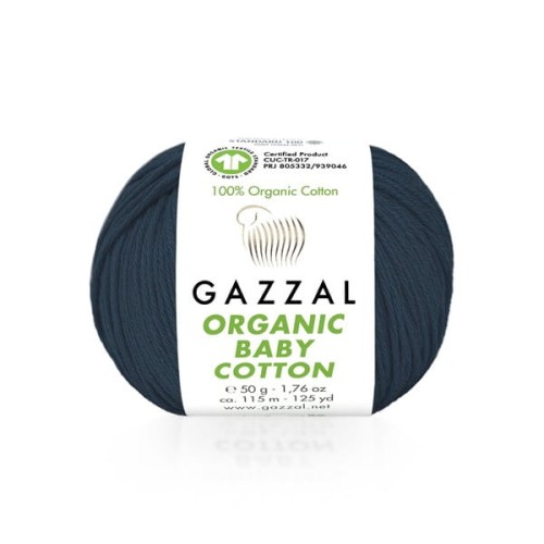 Włóczka Gazzal Organic Baby Cotton 437 petrol
