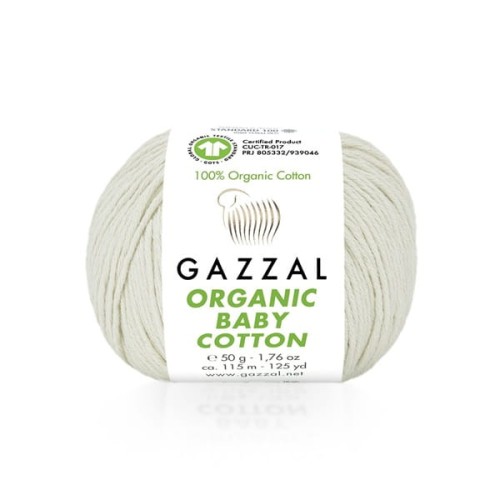 Włóczka Gazzal Organic Baby Cotton 436 naturalny, bawełna organiczna