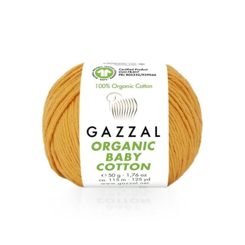 Włóczka Gazzal Organic Baby Cotton 418 pomarańczowy