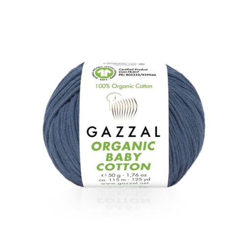 Włóczka Gazzal Organic Baby Cotton 434 jeansowy
