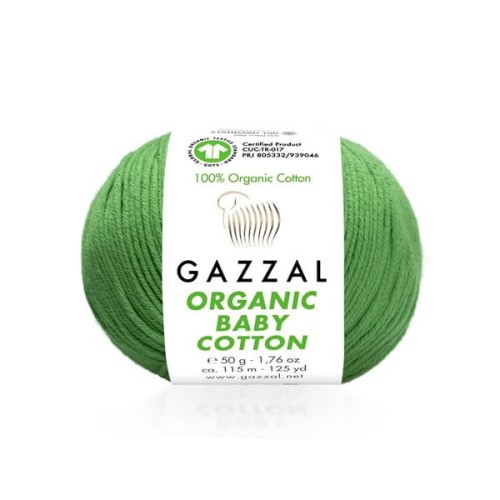 Włóczka Gazzal Organic Baby Cotton 440 zielony