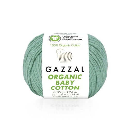 Włóczka Gazzal Organic Baby Cotton 422 dzika mięta