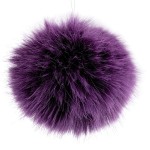 Pompon z gumką, śr. 11 cm, 08 fioletowy