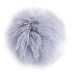 Pompon z gumką, śr. 11 cm, 09 niebieski lodowy
