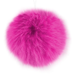 Pompon z gumką, śr. 11 cm, 11 różowy