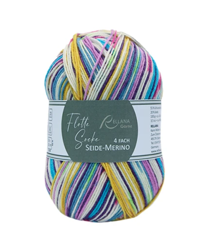 Włóczka Flotte Socke 4f. Seide-Merino 1841, merynos, merino, jedwab, skarpetkowa