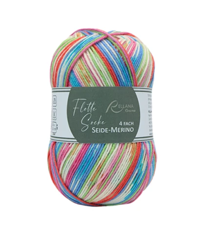 Włóczka Rellana Flotte Socke 4f. Seide-Merino 1844
