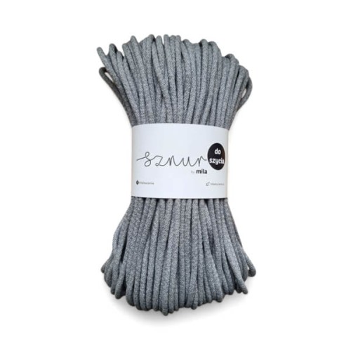 Sznurek do szycia 6 mm, 50m P04 ciemny szary