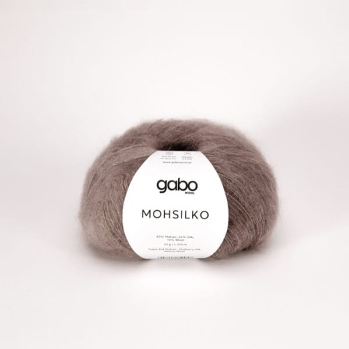 Włóczka GABO WOOL MOHSILKO 4308 ziemisty brąz