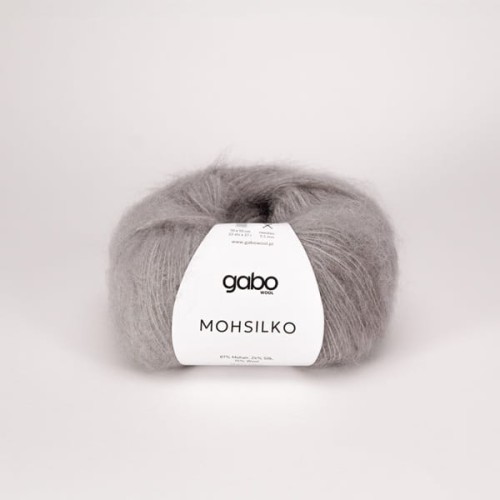 Włóczka GABO WOOL MOHSILKO 4400 szary pył