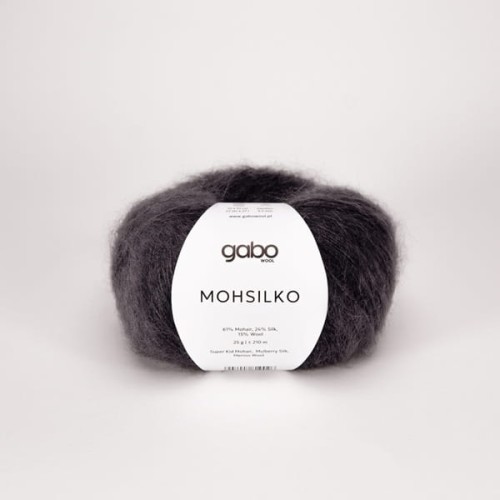 Włóczka GABO WOOL MOHSILKO 4403 grafitowa stal