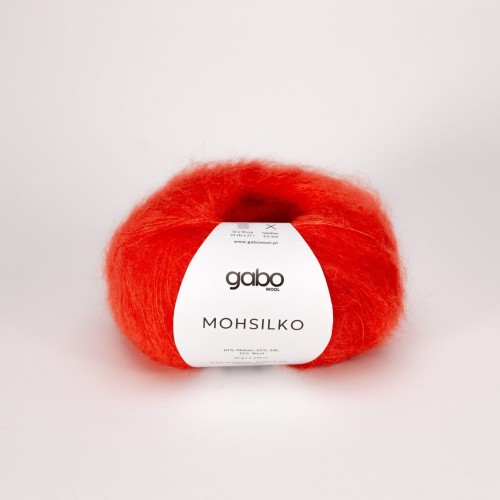 Włóczka GABO WOOL MOHSILKO 4301 czerwona pomarańcza