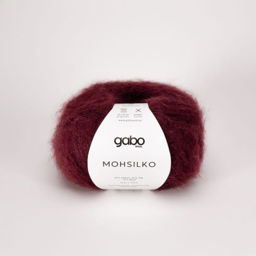 Włóczka GABO WOOL MOHSILKO 4212 burgund