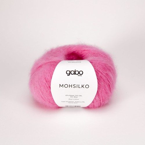 Włóczka GABO WOOL MOHSILKO 4561 crazy róż