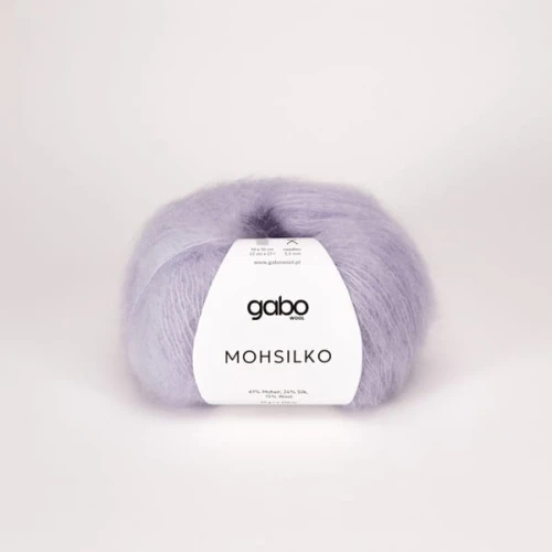 Włóczka GABO WOOL MOHSILKO 4741 jasna lawenda, moher, jedwab, merino