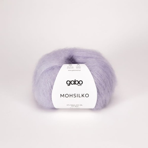 Włóczka GABO WOOL MOHSILKO 4741 jasna lawenda