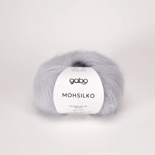 Włóczka GABO WOOL MOHSILKO 4442 niebieski kryształ, moher, jedwab, merino