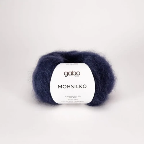 Włóczka GABO WOOL MOHSILKO 4936 atrament, moher, jedwab, merino