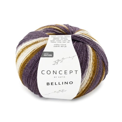Włóczka Katia Concept Bellino 150g, 200 Fuksja-Liliowy-Zielony