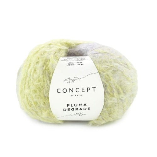 Włóczka Katia Concept Pluma Degrade, 200 lawenda-pistacja