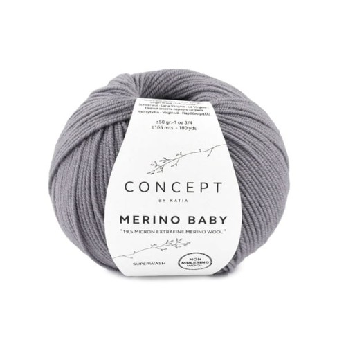 Włóczka Katia Concept Merino Baby, 25 szary