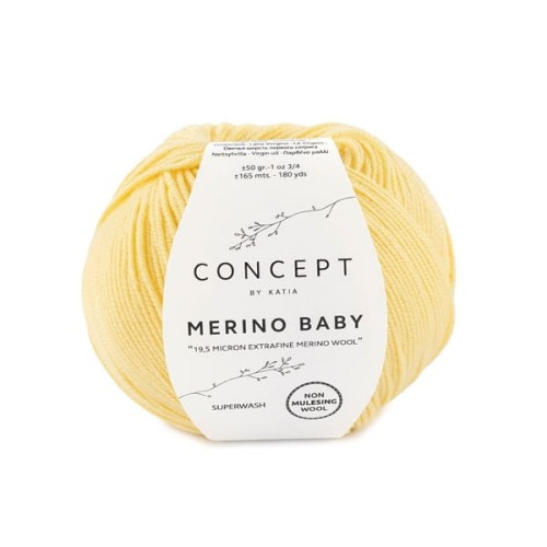 Włóczka Katia Concept Merino Baby, 37  jasny żółty