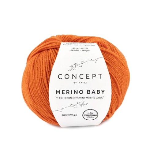 Włóczka Katia Concept Merino Baby, 49 pomarańczowy
