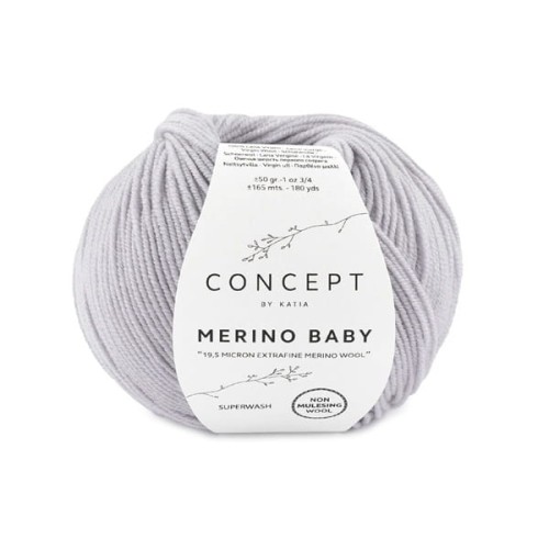 Włóczka Katia Concept Merino Baby, 55 perłowy szary