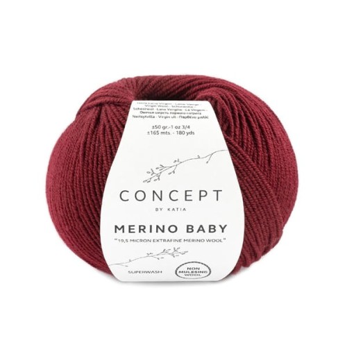 Włóczka Katia Concept Merino Baby, 62 ciemne bordo