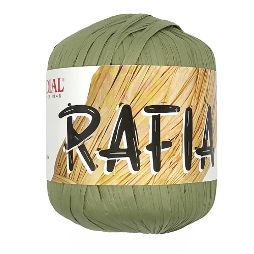 Włóczka RAFIA Mondial, 994 pistacjowy raffia, przędza papierowa, papierowa taśma, kapelusze, torby plażowe, kosze, home decor, maty, podkładki, osłonki, boho, obręcze, lustra.