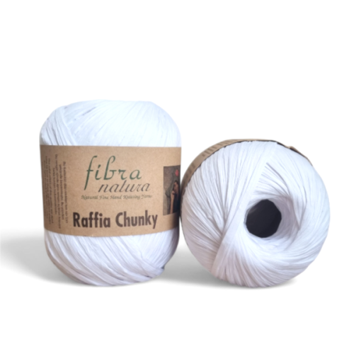 Przędza Raffia Fibra Natura Chunky 114-01 biały