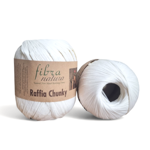 Przędza Raffia Fibra Natura Chunky 114-02 złamana biel