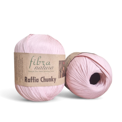 Przędza Raffia Fibra Natura Chunky 114-04 pudrowy róż