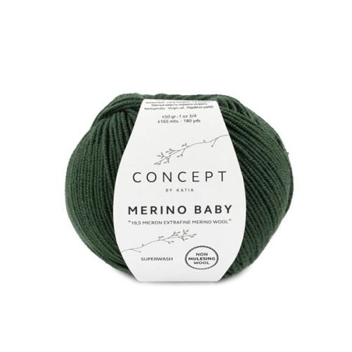 Włóczka Katia Concept Merino Baby, 85 ciemnozielony